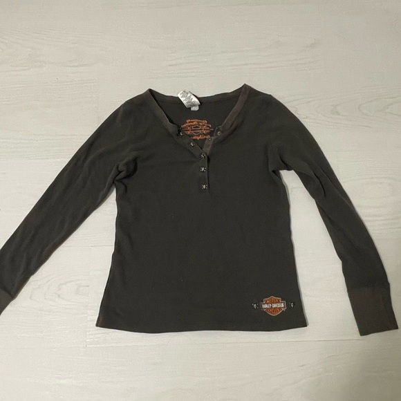 Harley Davidson Henley Top - Picture 1 of 6